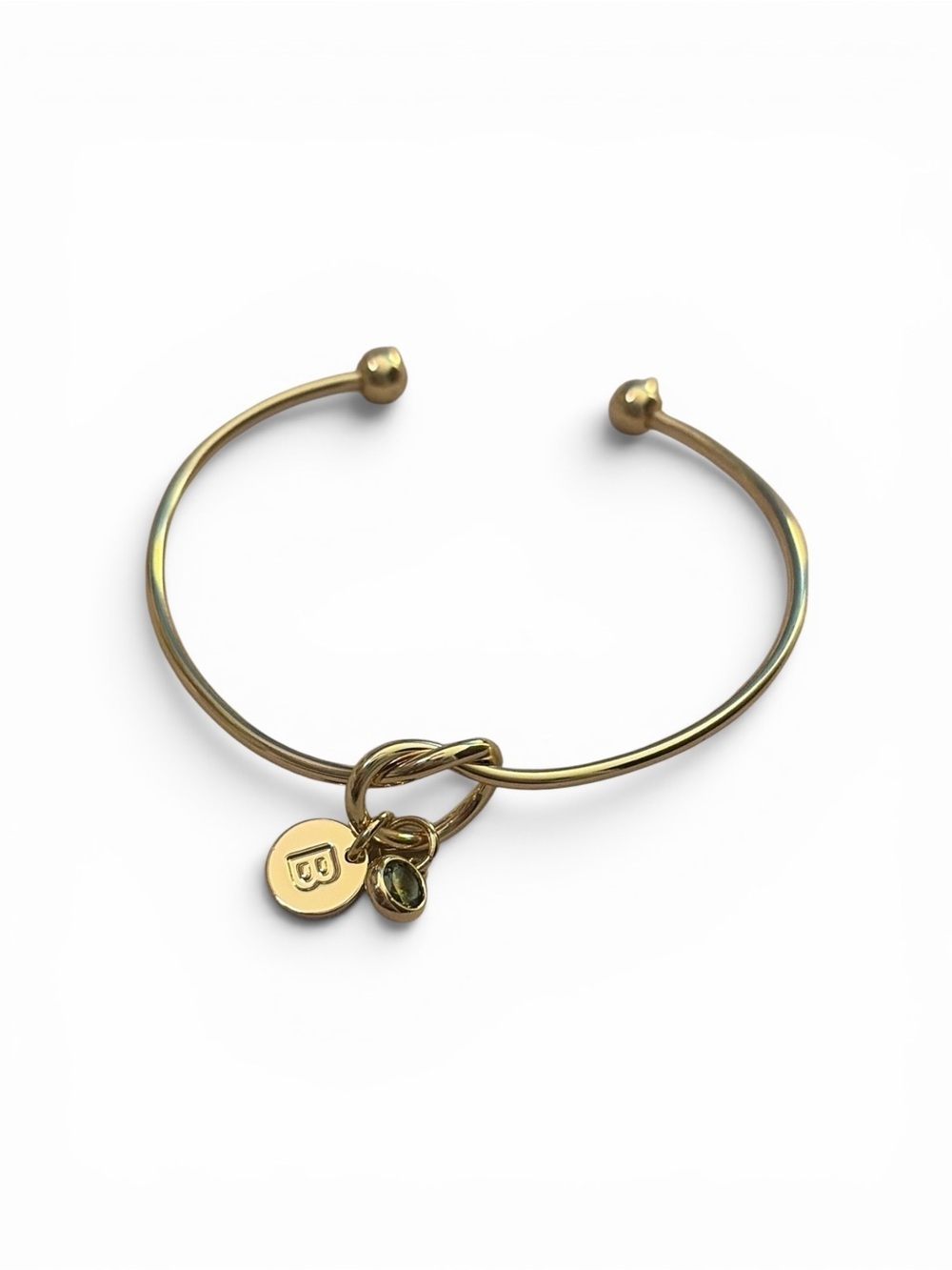 Bourbon & Boweties Gold Tone Knot Cuff Bracelet